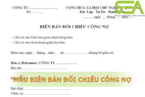 Tải và lập mẫu biên bản đối chiếu công nợ mới nhất
